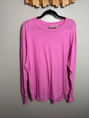 Zella Long Sleeve Slub Top - Pink